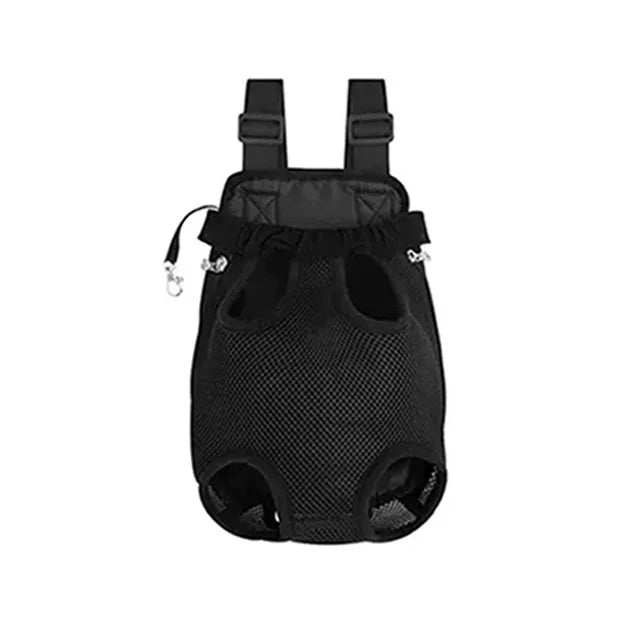 Breathable Pet Carrier Backpack with Tail Hole and Dual Zippers