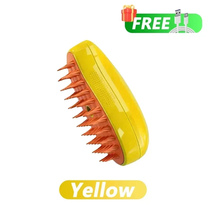 Cat Steamy Brush Dog Massage Comb Built-in Electric Water Spray Soft Silicone Pet Hair Removal Grooming Brush Cat Accessories