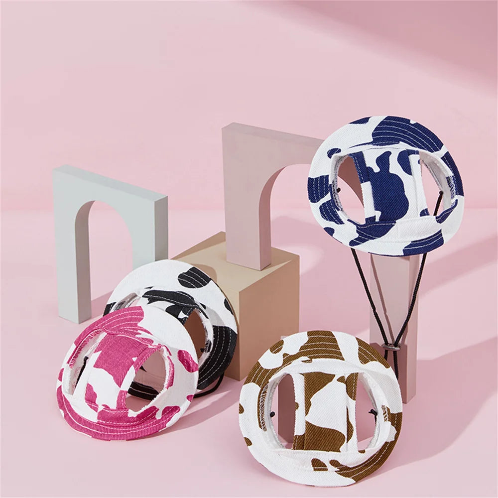 Adjustable Cat Dog Bucket Hat Summer Sun Protection Cap for Small Medium Dogs Shiba Inu Corgi Puppy Kitten Outdoor Pet Headwear