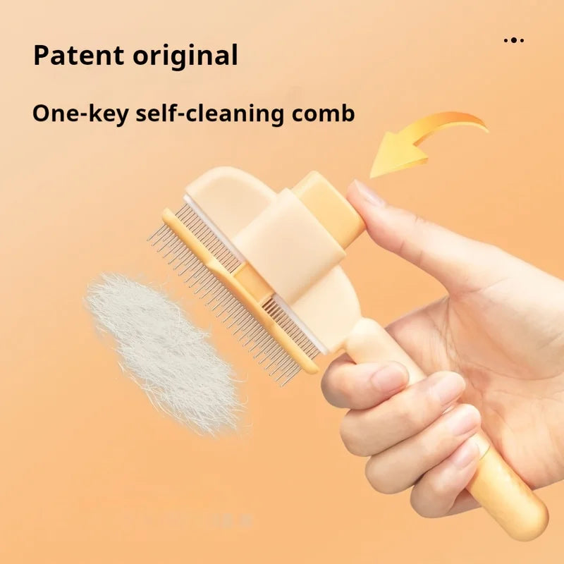 Wet or Dry Hair Remover Brush for Long-Haired Dogs & Cats