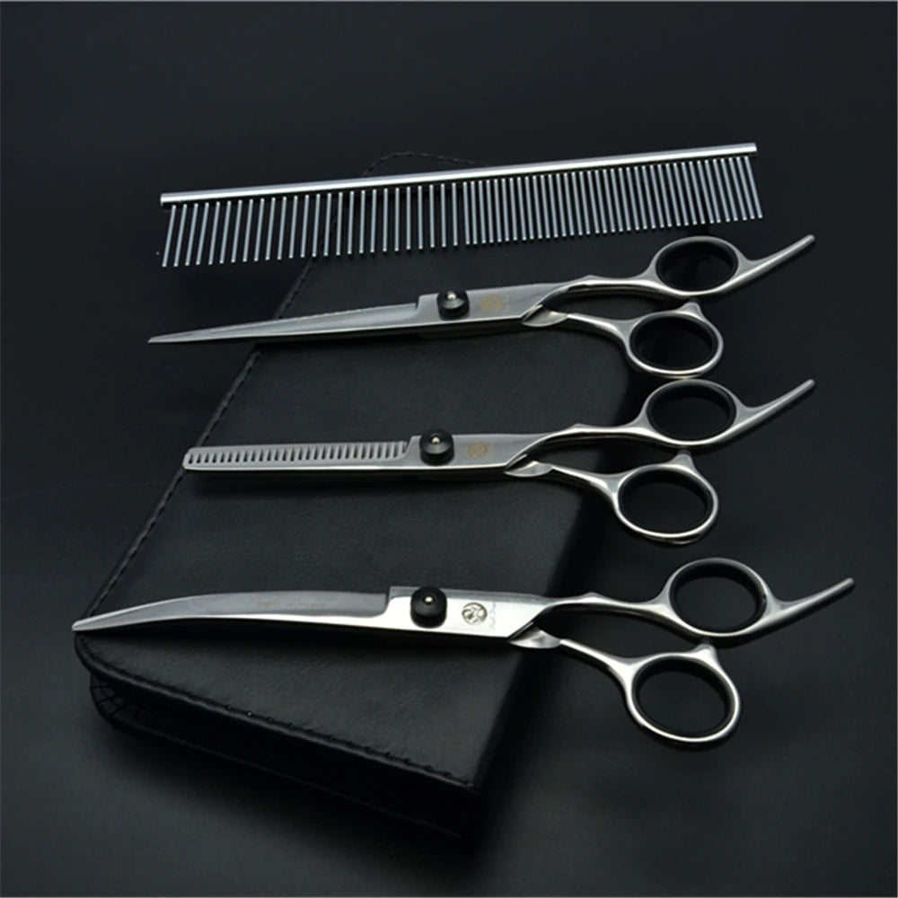 7-Inch Dog Grooming Scissors – Cutting, Thinning & Curved