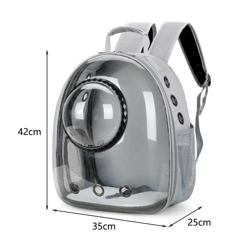 Pet Cat Carrying Bag Breathable Portable Pet Outdoor Travel Backpack Transparent Bag Carrier Pet Transport Space Capsule Bag