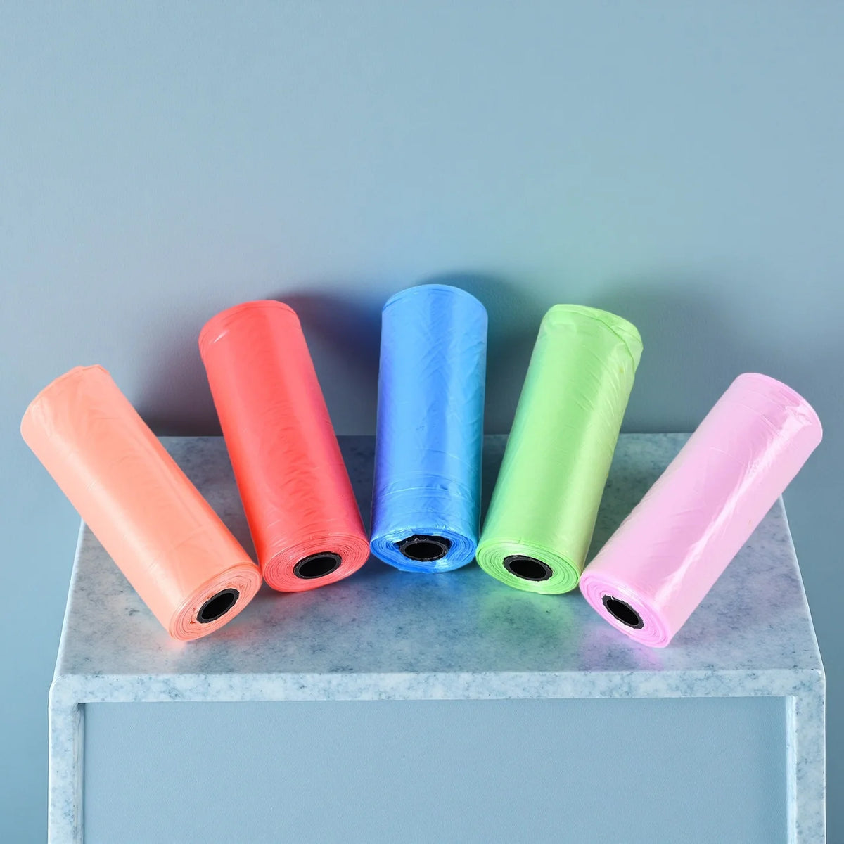 New Rolled Dog Poop Bag Biodegradable Thickened Pet Outdoor Cleaning Poop Bag with Breakpoint Dog Cat Poop Scoop Bag