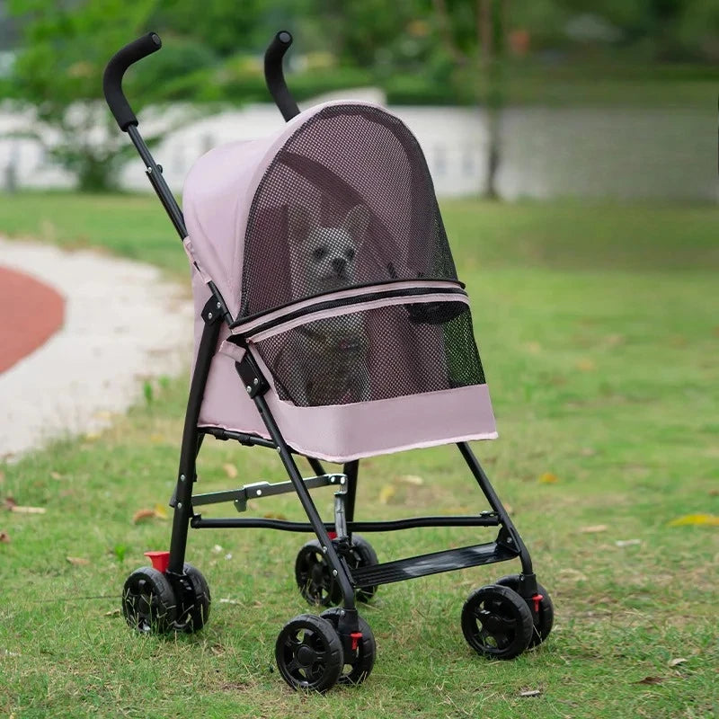 Pet Stroller, Cat Dog Stroller Cat Teddy Bear for Outdoor Activities Lightweight and Foldable Small Pet Dog