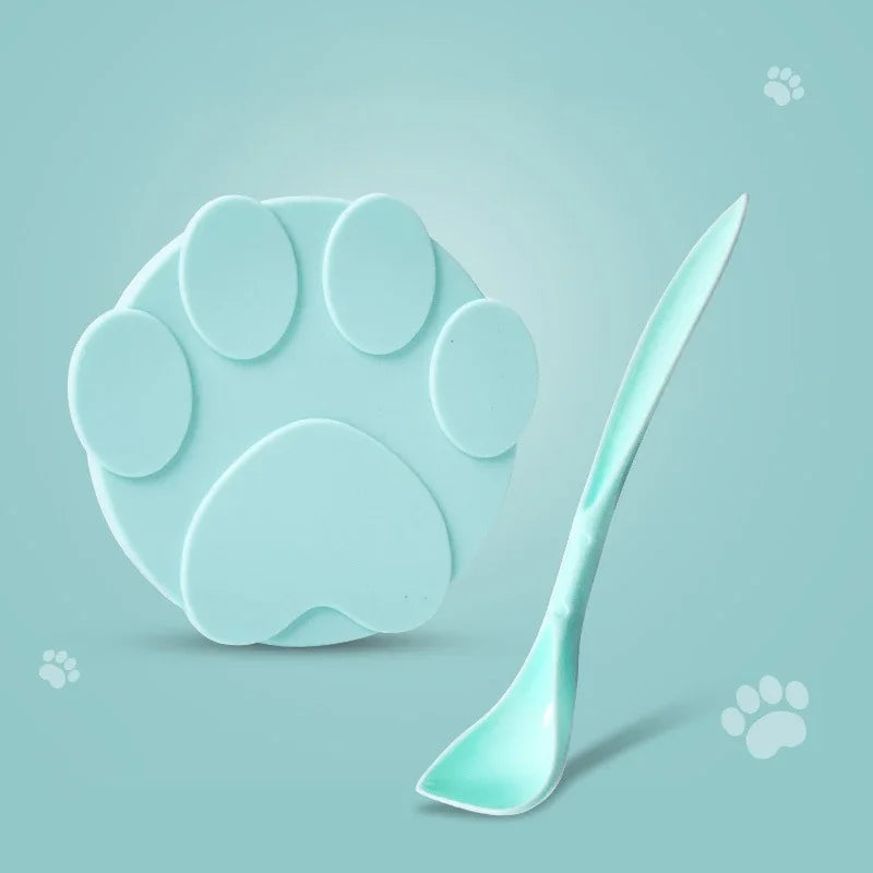 2-in-1 Silicone Pet Food Can Lid & Spoon Set