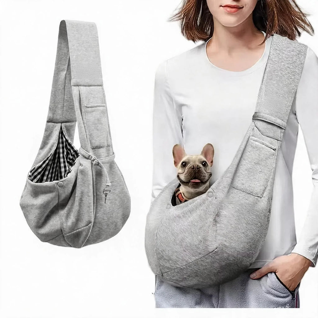 Cotton Comfortable Dog Bag Pet Out Crossbody Shoulder Bag Outdoor Travel Portable Cat Puppy Sling Bag Pet Carrying Supplies