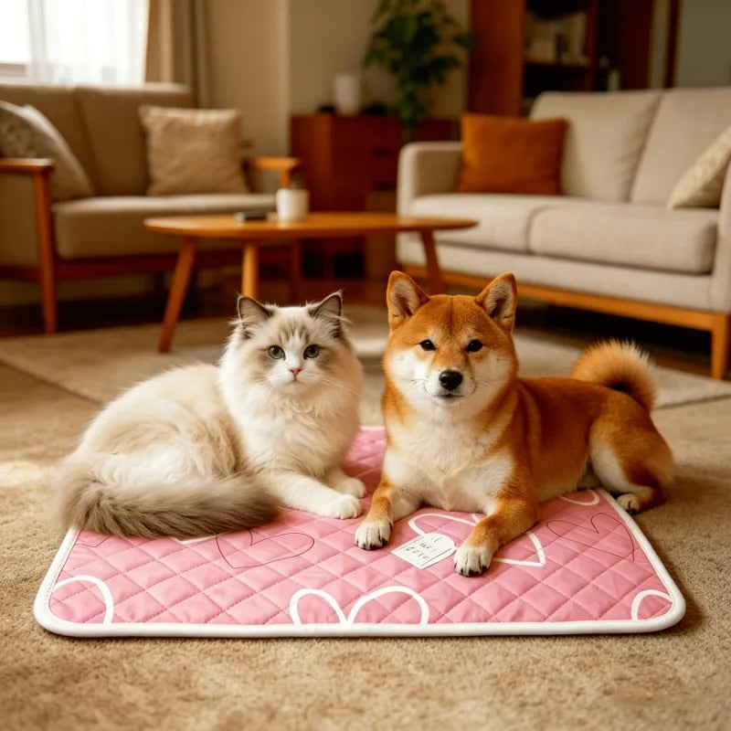 1PCS Summer New Pet Cooling Pad Ceiling Washable And Anti Slip Bottom Large Dog Cooling Bed And Cat Ice Pad Cooling Pad For Pets