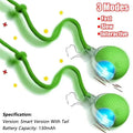 New Cat Interactive Ball Toy Automatic Rolling Ball Faux Tail Rechargeable Smart Pet Electric Toy Dog Cat Training Imitate Mouse