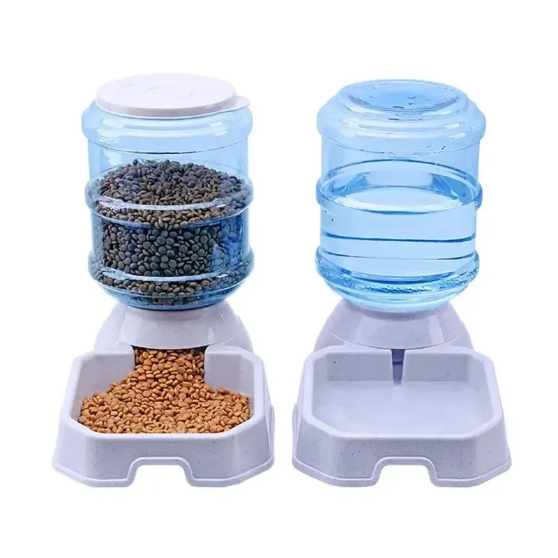 3.8L PP Material Pet Feeder Pet Water Fountain Drink Bowl Automatic Pet Feeder Large Cat Dog Food Dispenser