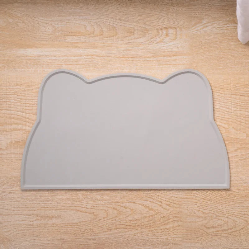 Cartoon-Shaped Silicone Feeding Mat with Raised Edge