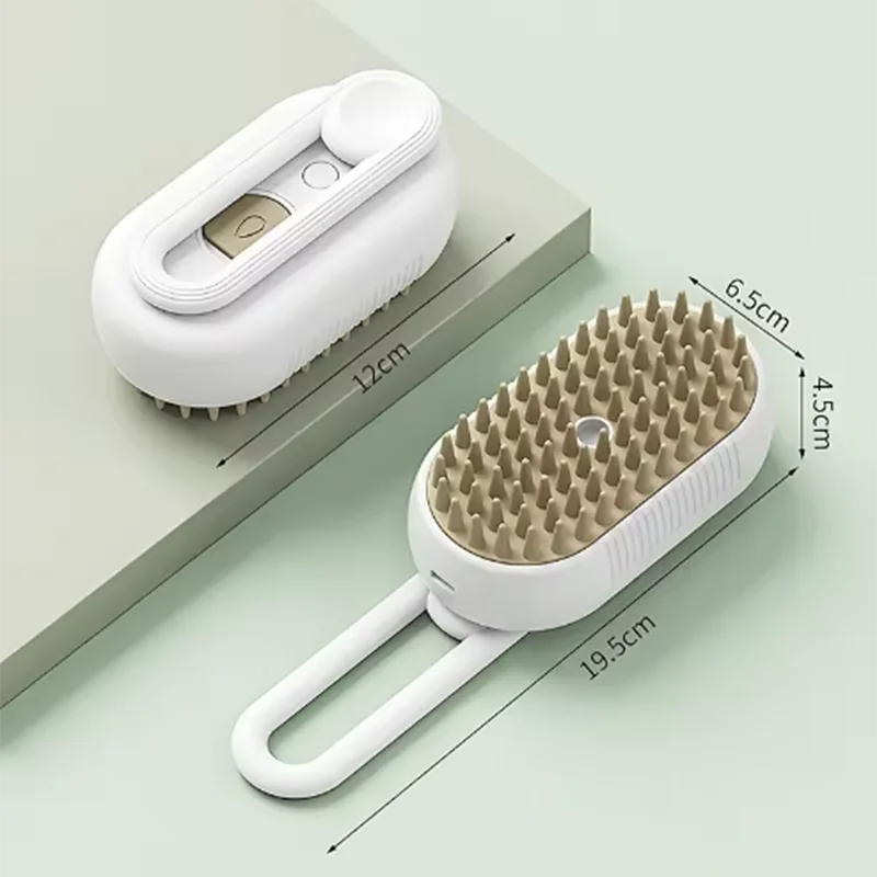 Cat Pet Beauty Produc Spray Massage Brush One Button Steam Spray Folding Rotatable Floating Hair Bath Hair Removal Brush Comb