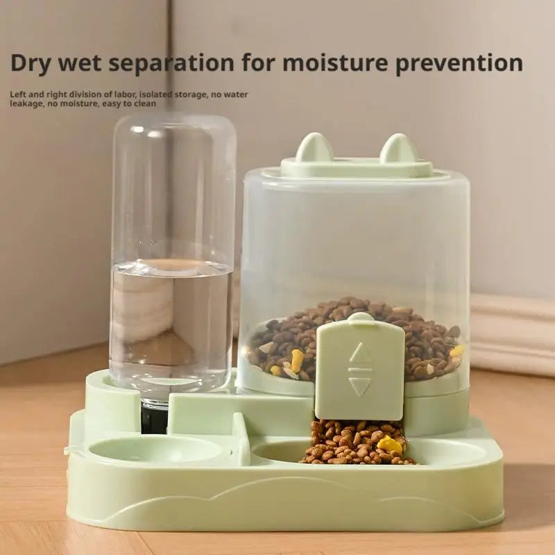 Automatic Feeder Dog Cat Food Bowl With Water Fountain Large Capacity Pet Food Storage Dispenser Container Puppy Pet Accessories