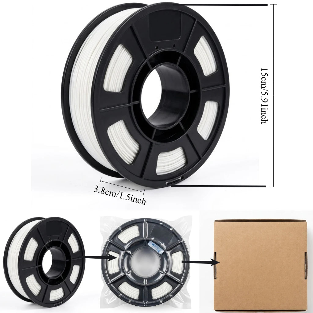 PETG 1.75 mm Filament, Durable 3D Printing Filament, Ultra-Low Filament Waste, Excellent Layer Adhesion and High Toughness, 250g