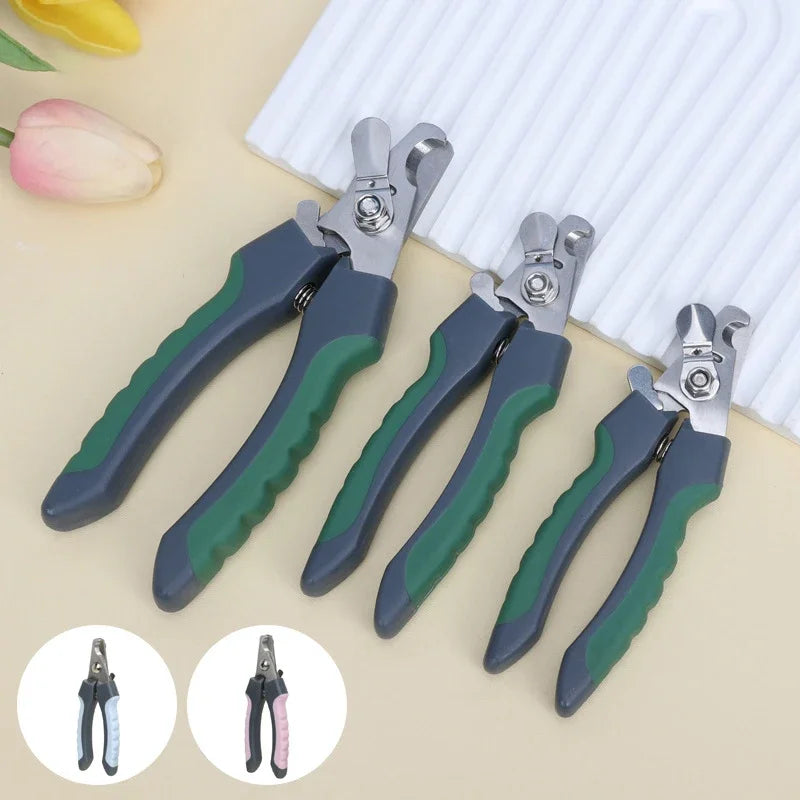 Stainless Steel Pet Nail Clippers with Comfortable Handles, S–L