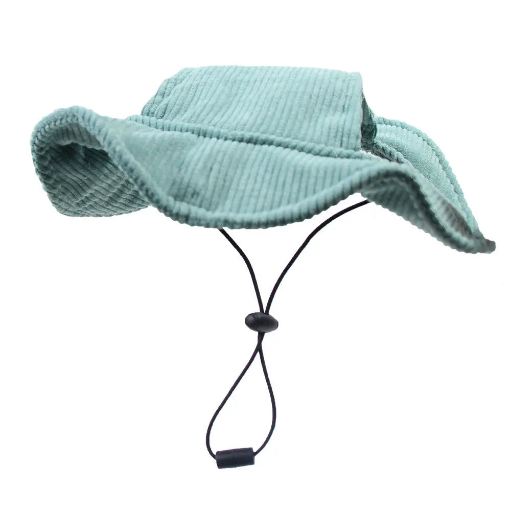 Adjustable Corduroy Dog Hat in Nine Colors, XS to XL