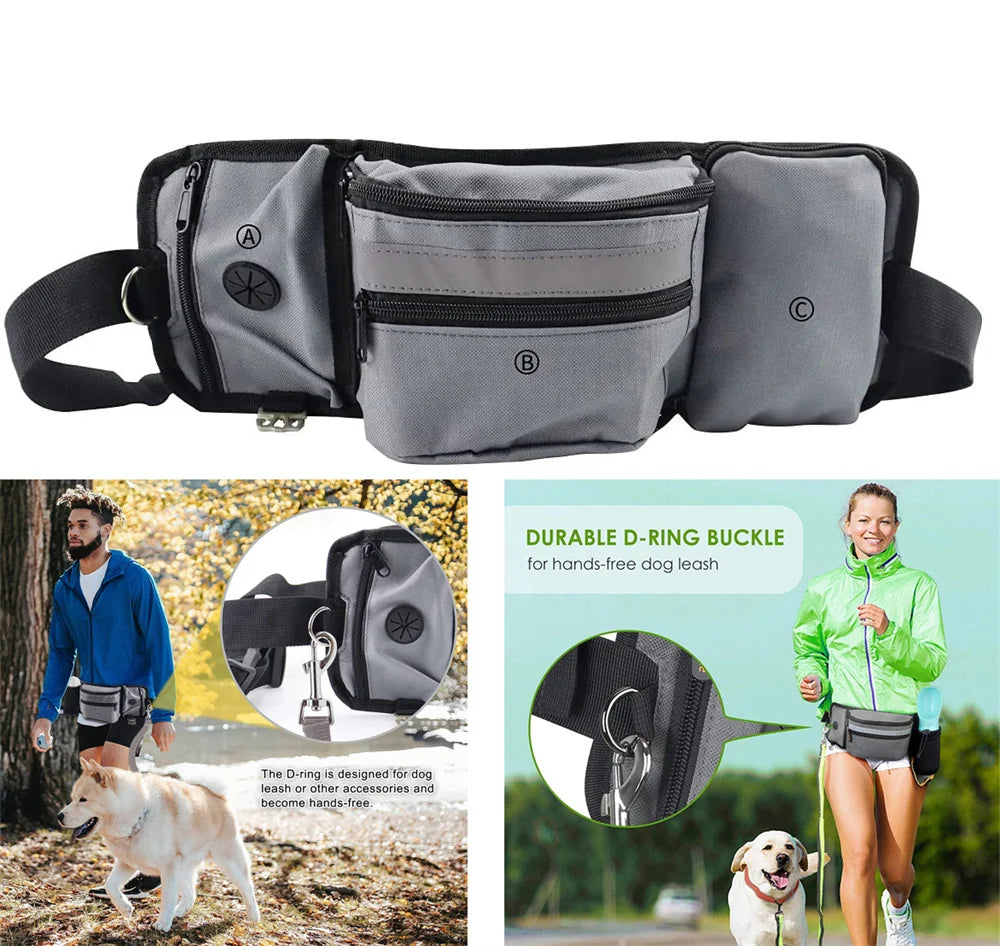 Pet DogTraining Waist Bag Snack Bag Multi-functional Dog Outdoor Walking Feeding Bag Portable Belt Accompanying Dogs Treat Pouch