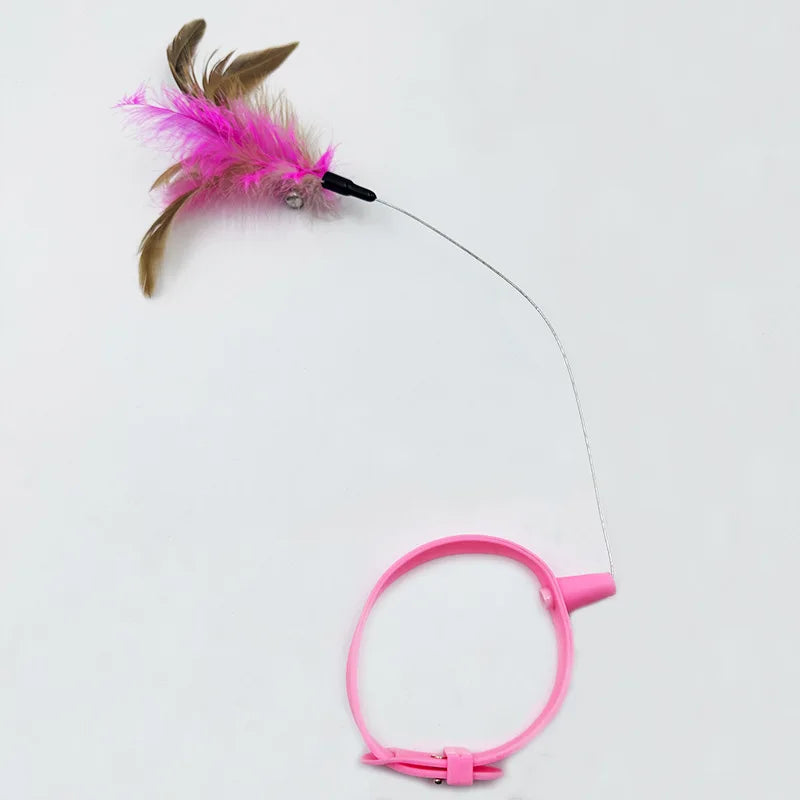 Classic Feather Cat Teaser Wand with Bell