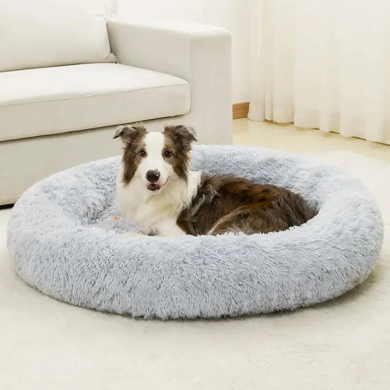 Soft Long Plush Dog Bed House – Cozy Pet Basket, Cushion, Cat Mat, Best for Dogs & Cats