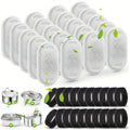 20PCS Cat Water Fountain Activated Carbon Dog Water Bowl Dispenser Replacement Filters with 20 Sponges for Home Pet Hydration