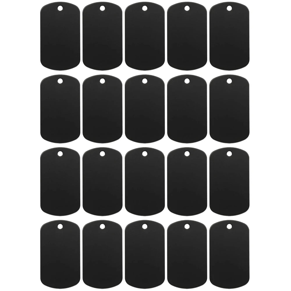Blank Aluminum Pet Tags for DIY Stamping, 10 or 20 Pack