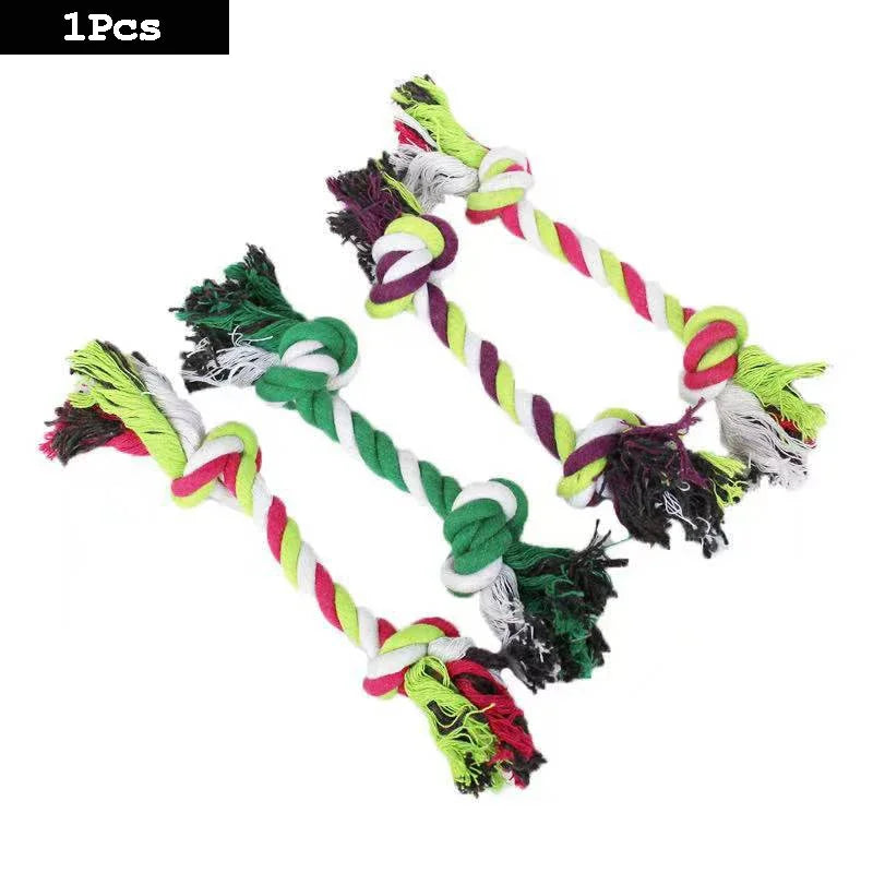 1pc Dog Toy Carrot Knot Rope Ball Cotton Rope Dumbbell Puppy Cleaning Teeth Chew Toy Durable Braided Bite Resistant Pet Supplies