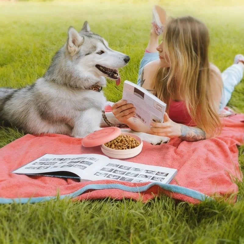 Pet Dog Food Water Container Outdoor Travel Dog Drinking Bowl Durable Pet Feeder Bowl for Cats Dogs Pet Feeding Supply