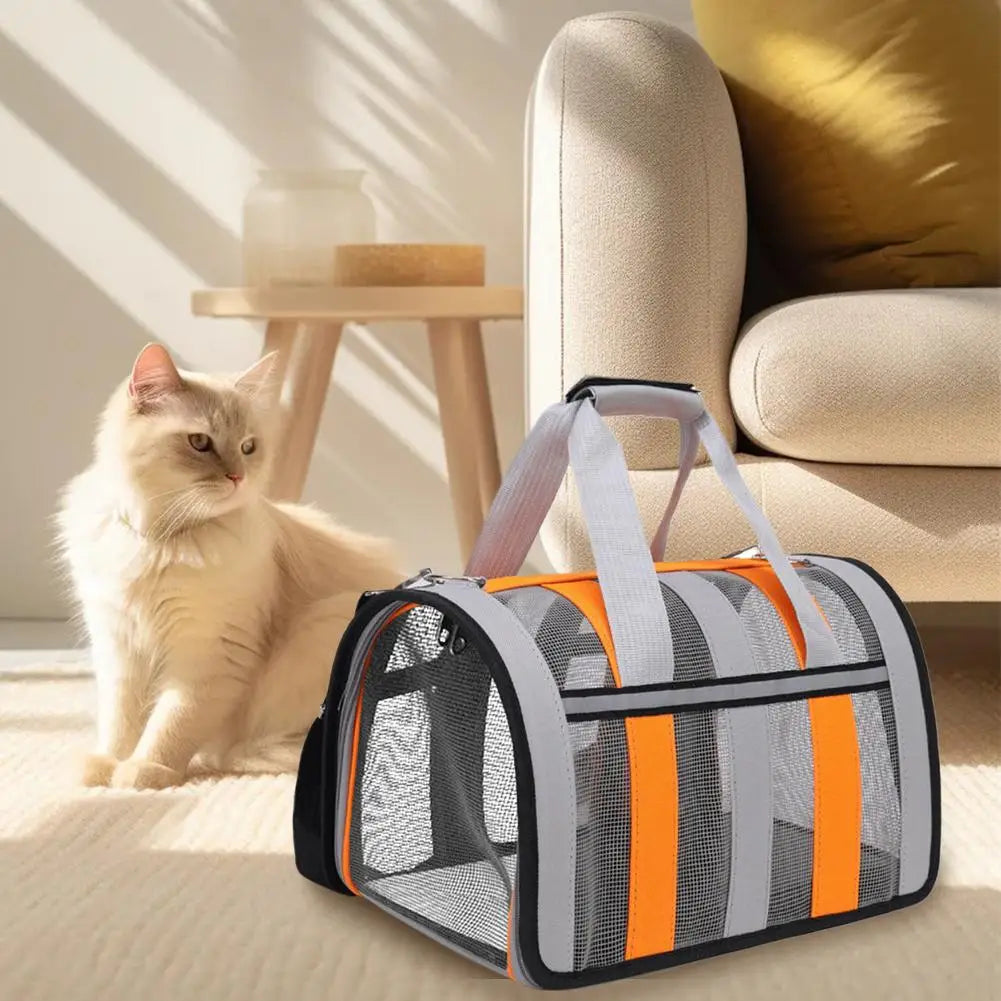 Dog Carrier Bag Soft Side Backpack Cat Pet Carriers Dog Travel Bags Airline Approved Transport For Small Dogs Cats Outgoing