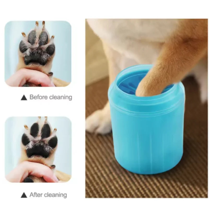 Portable Dog Paw Washer Cup with Silicone Bristles, S–L