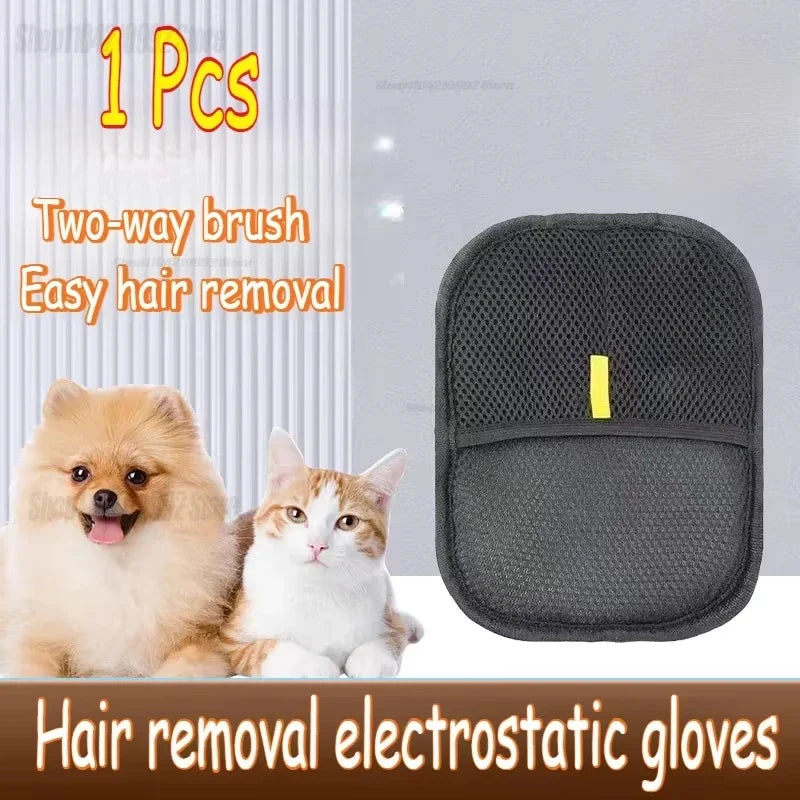 Pet Clothing Hair Remover Brush Static Free Brushing Tool Deshedding Brush Double-Sided Glove Cleaning Carpet Sticking Devices