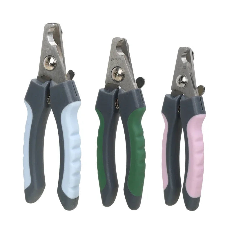 Stainless Steel Pet Nail Clippers with Comfortable Handles, S–L
