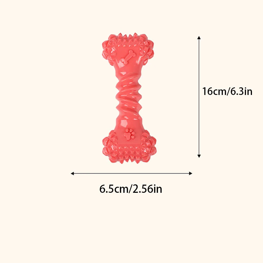 Dog Bone Squeaky Toy - Molar Teeth Cleaning Chew Toy for Dogs, Boredom Buster Interactive Pet Supplies,