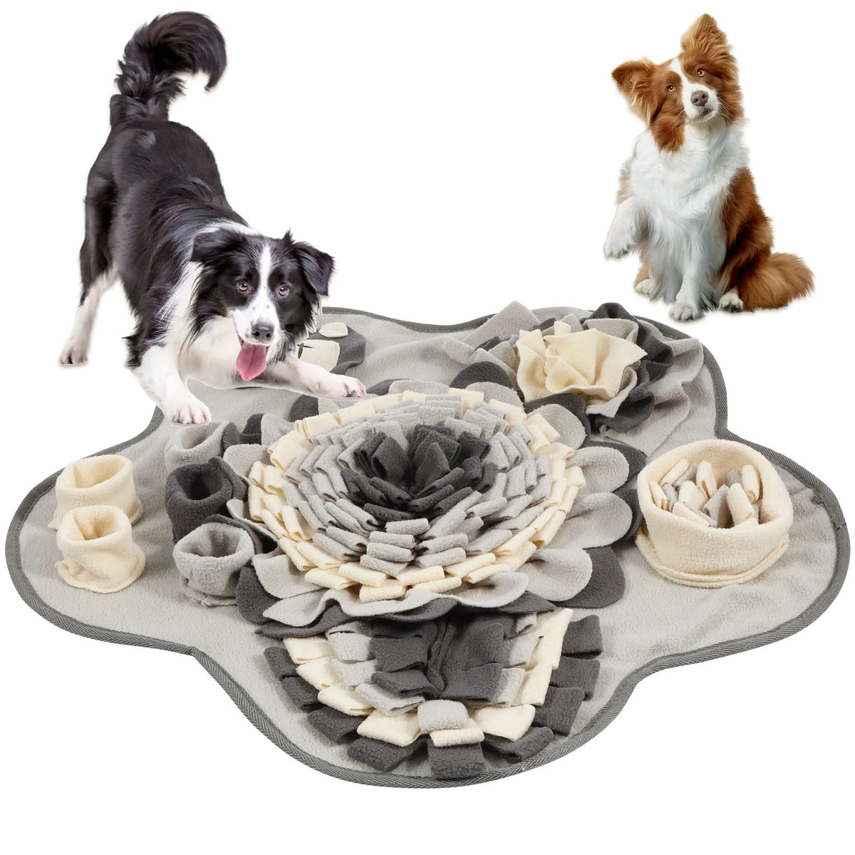 Fleece Snuffle Mat with Squeaker for Dogs, Rectangle or Square