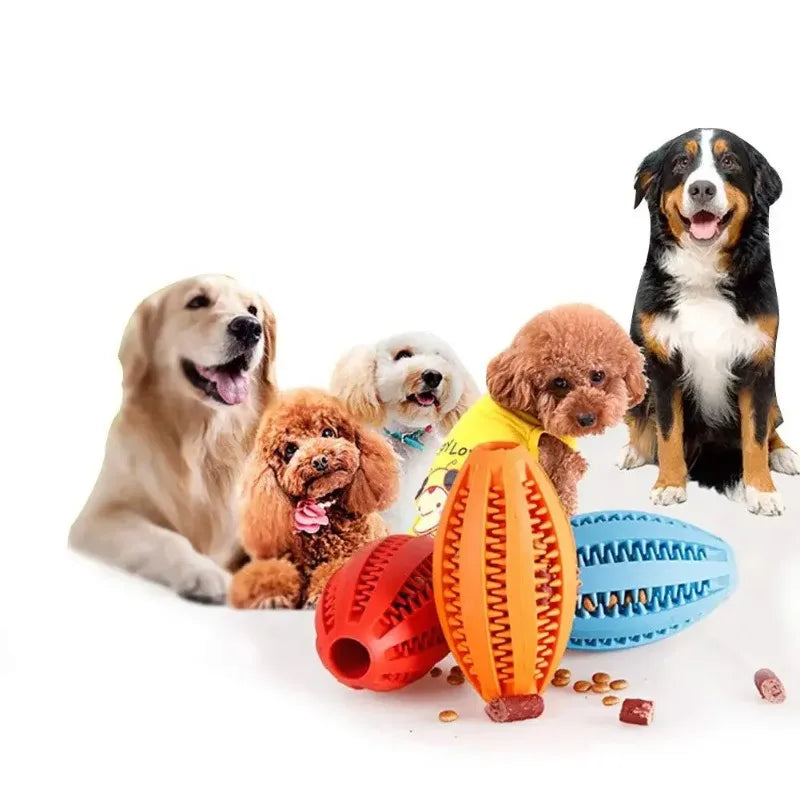 1PC Dog Ball Toys for Small Dogs Interactive Elasticity Puppy Chew Toy Tooth Cleaning Rubber Food Ball Toy Pet Stuff Accessories