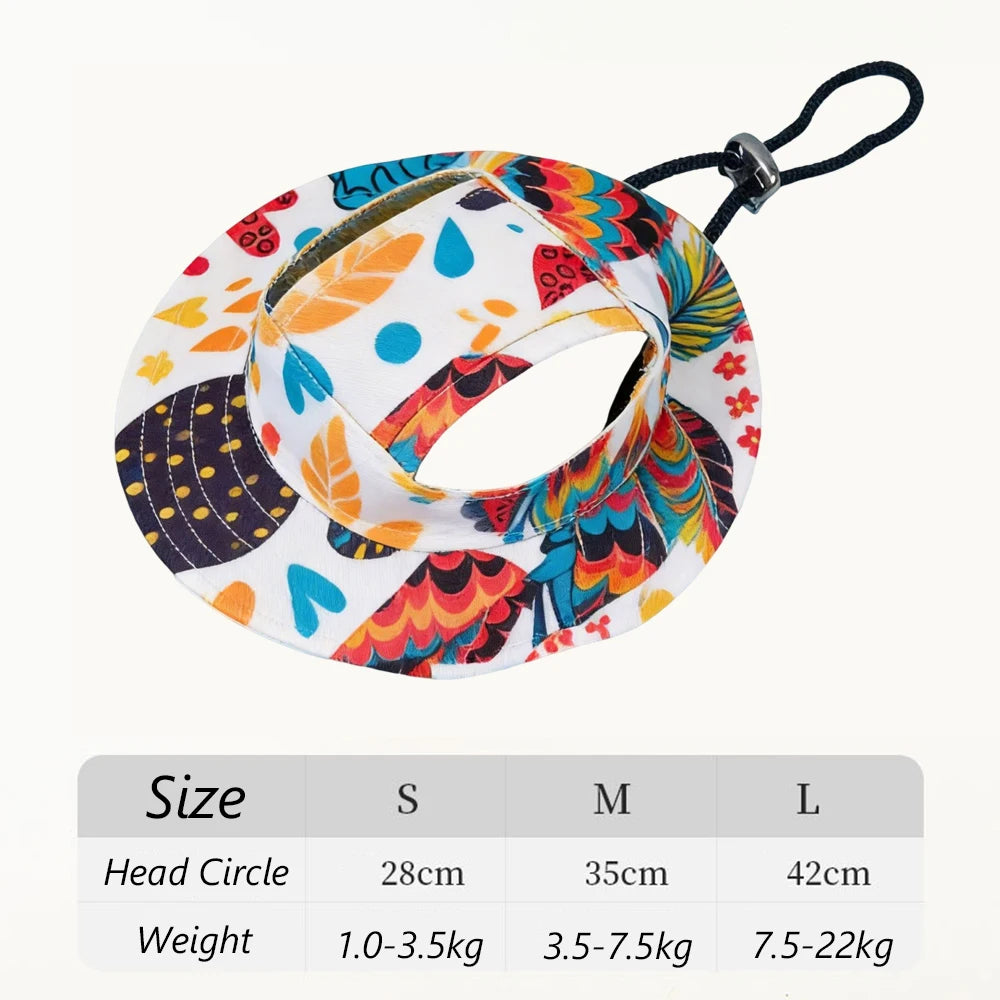 Adjustable Bucket Hat for Small Dogs & Cats in Fun Prints