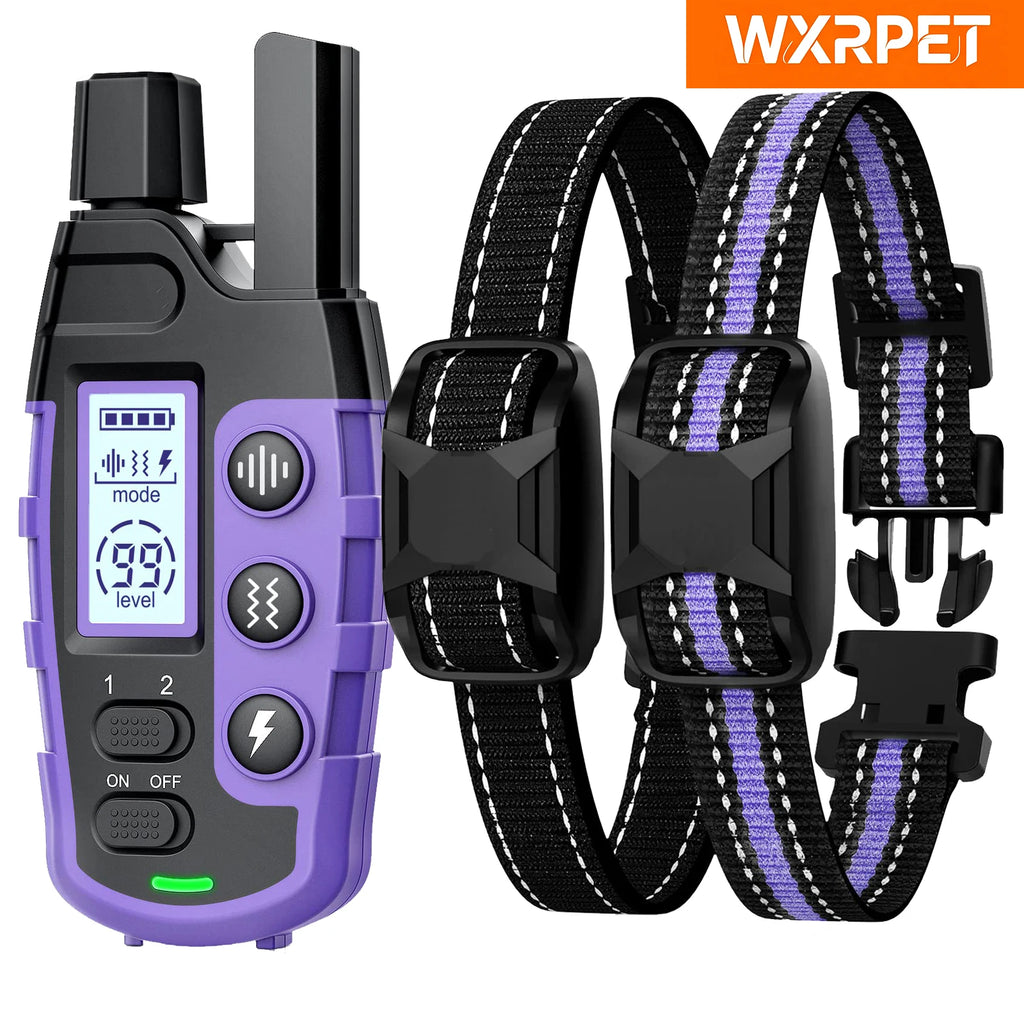 3300Ft Electric Dog Training Collar Remote Control Waterproof Pet BehaviorFor 5-120lbs Puppy With Shock Vibration Beep