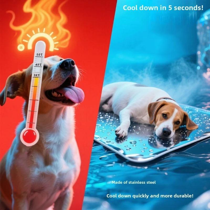 Pet Cooling Pad Summer Cooling Plate Heat Dissipation Pad Summer Cooling and Heat Dissipation Stainless Steel Plate Pet Supplies