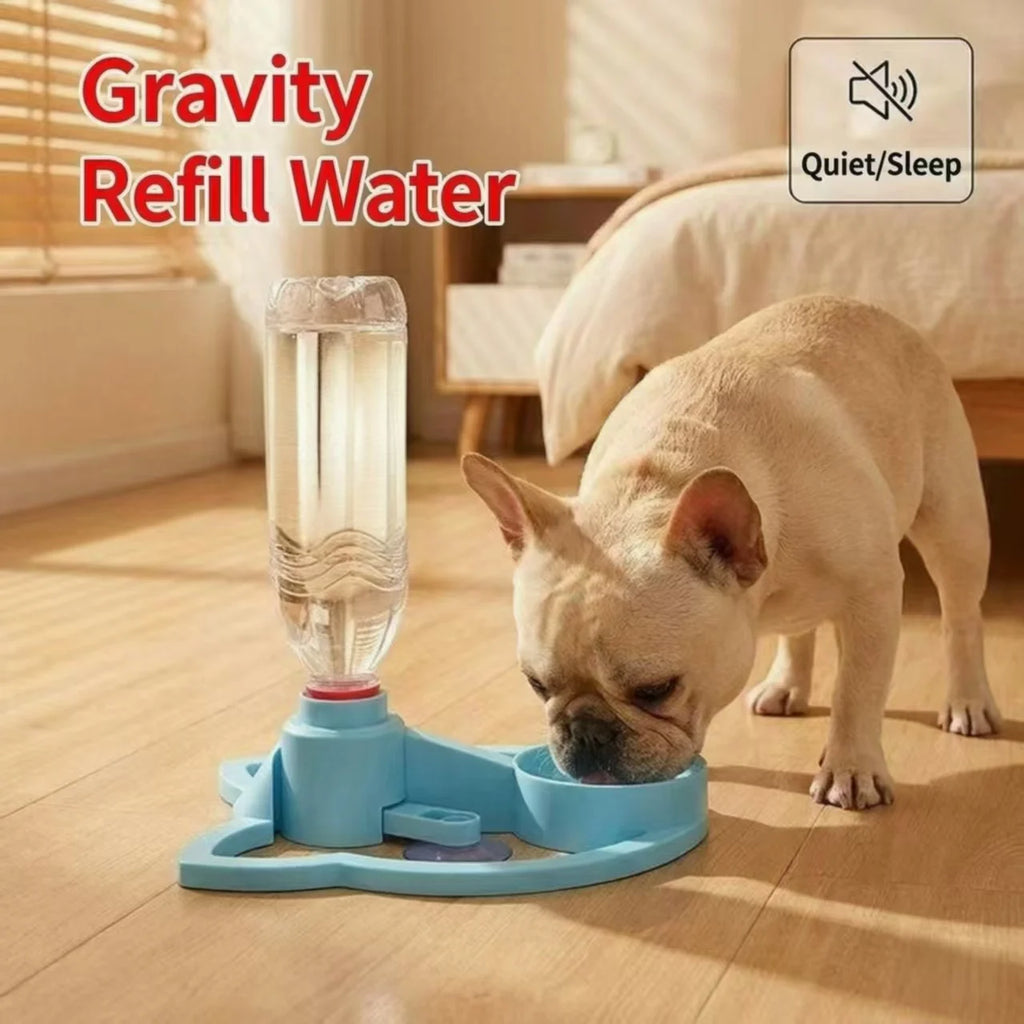 Non-Electric Pet Automatic Water Dispenser, Suitable for Cats and Small Dogs, Gravity-Fed Automatic Water Replenishment