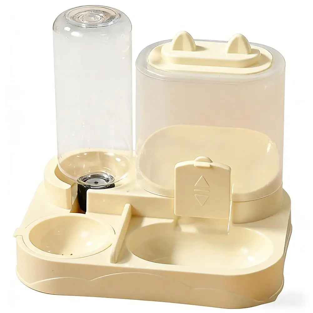 Automatic Pet Feeder with Water Fountain and Food Storage