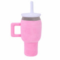 Fashion Pink Tumbler Pet Plush Doll, Lovely Cup Shape Stuffed Toy, Ideal Daily Entertainment Gift for Dogs