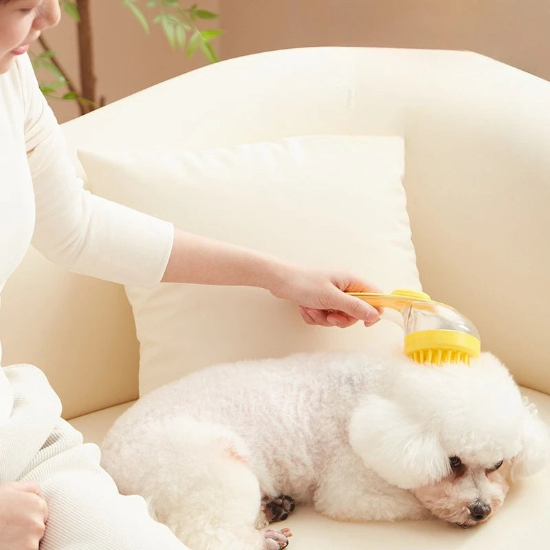Easy-Grip Pet Bath Brush & Shower Scrubber for Dogs & Cats