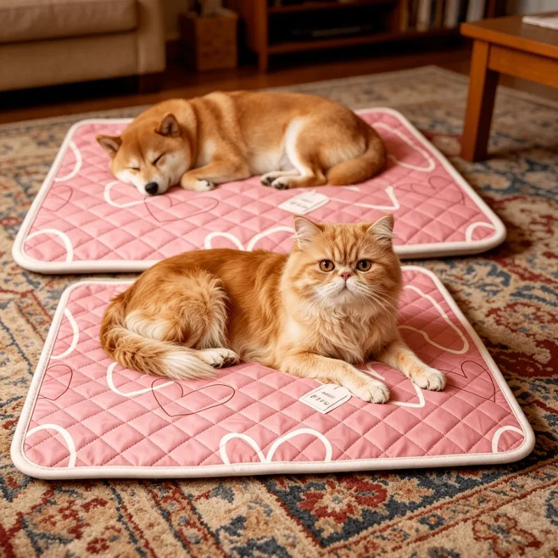 1PCS Summer New Pet Cooling Pad Ceiling Washable And Anti Slip Bottom Large Dog Cooling Bed And Cat Ice Pad Cooling Pad For Pets