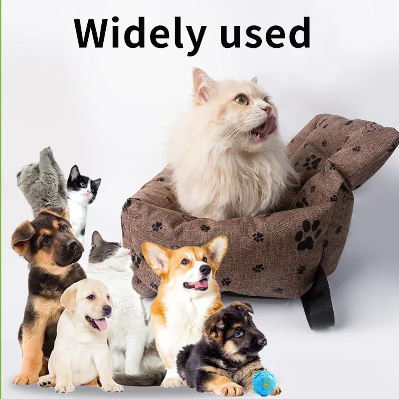 Pet Car Safety Seat Bed Pad Kennel Removable Washable Pet Supplies Four Season Universal Outdoors Traveling Indoor Dog Car Seat
