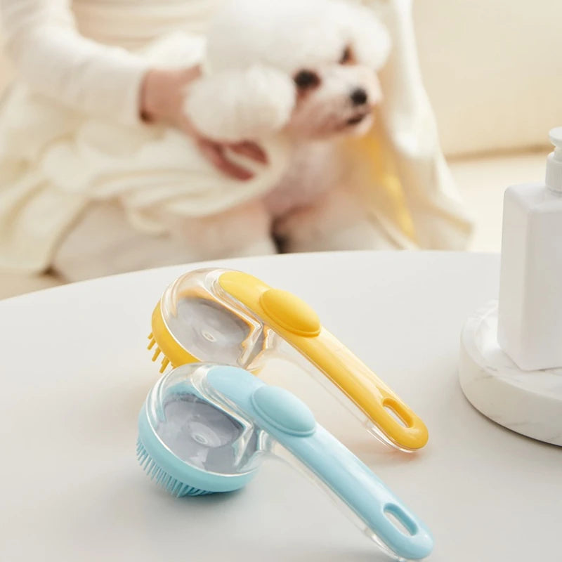 Easy-Grip Pet Bath Brush & Shower Scrubber for Dogs & Cats