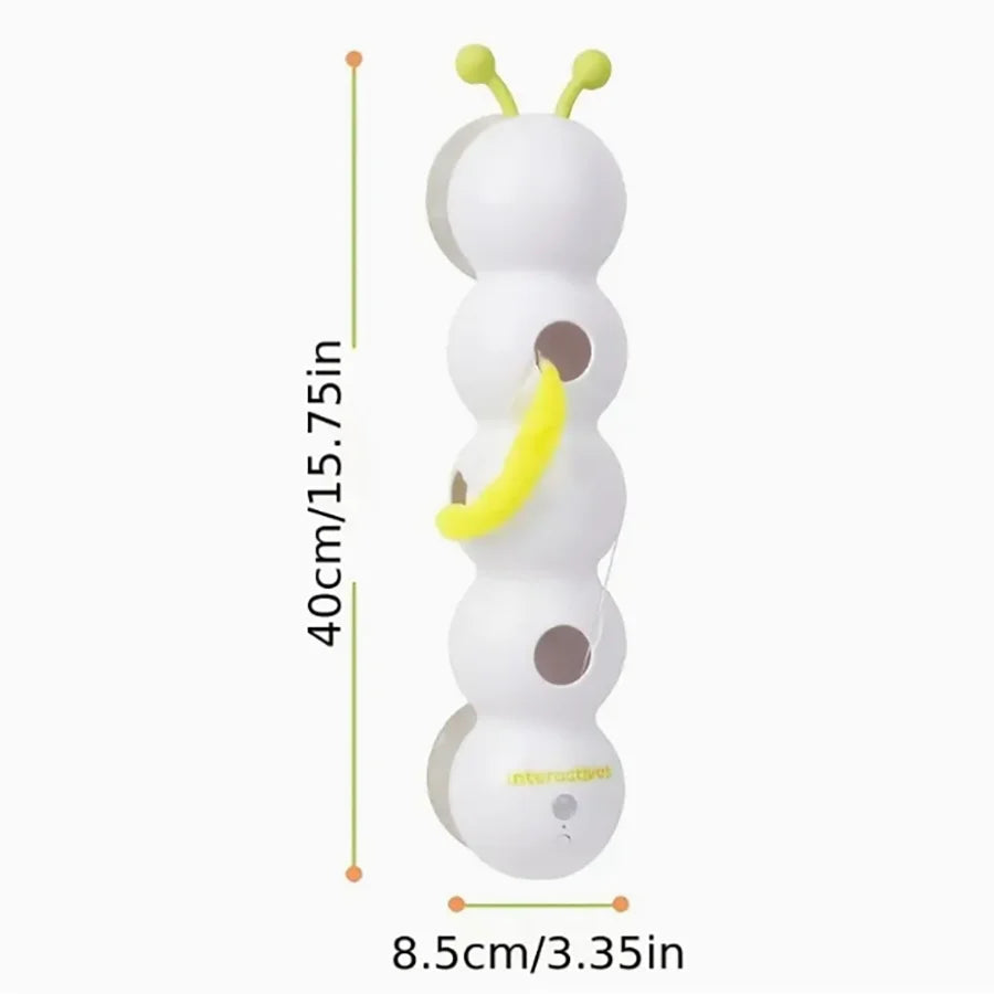 Caterpillar Pet Cat, Caterpillar Toy, Electric Self-Entertainment and Boredom Relief Device, Suction Cup Interactive Smart Pet C