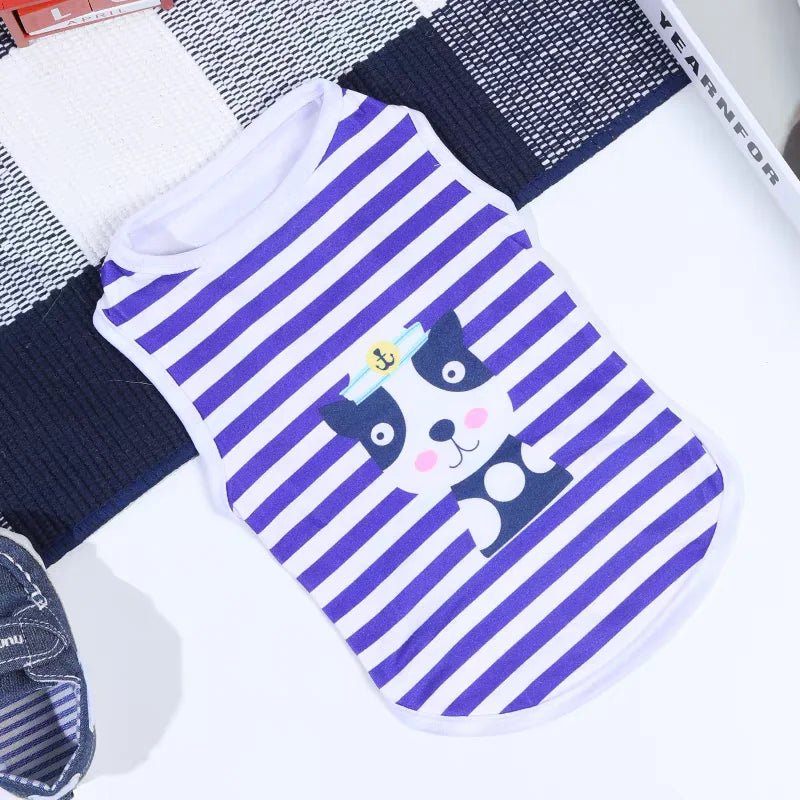 Cartoon Print Summer Shirt for Dogs