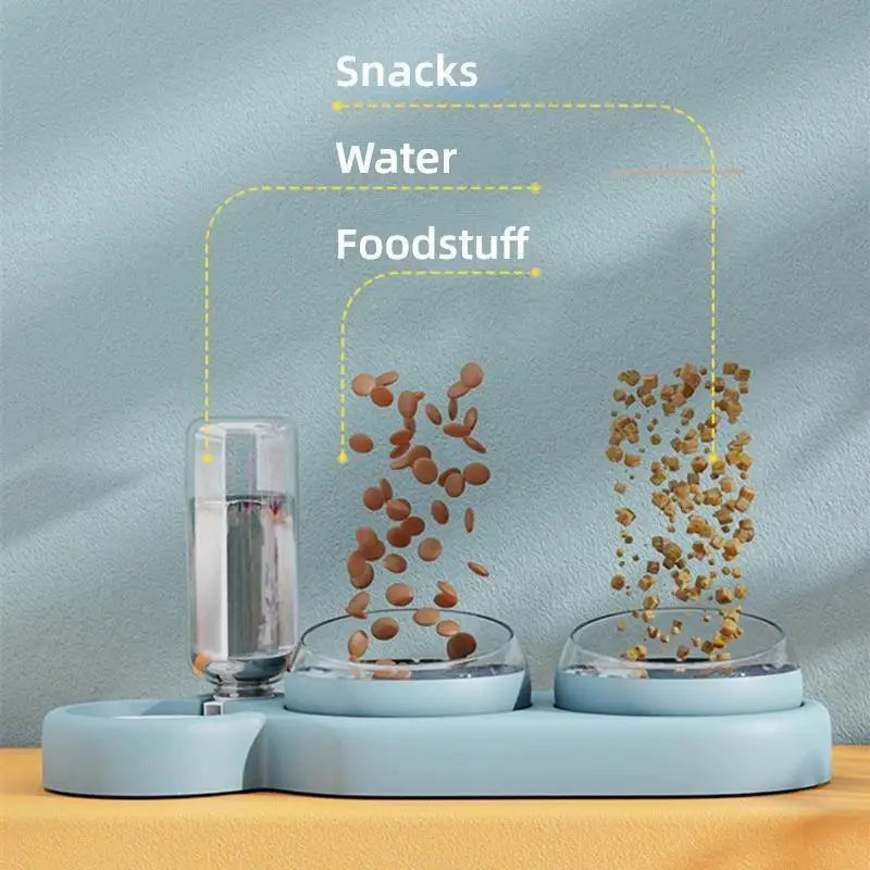 Pet Automatic Feeders 3 Bowl Pet Water Dispenser Feeders Large-diameter Dog Basin Cat Bowls Pet Automatic Feeders Wholesale