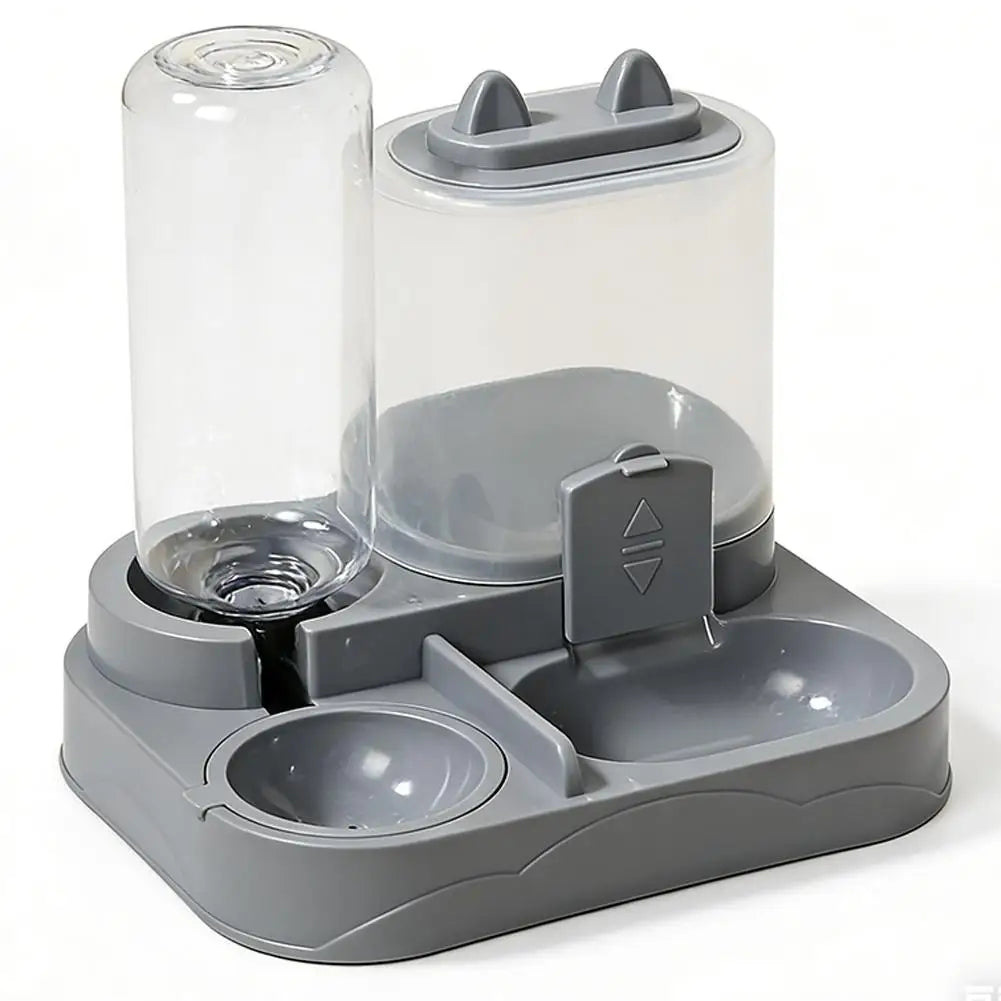 Automatic Pet Feeder with Water Fountain and Food Storage