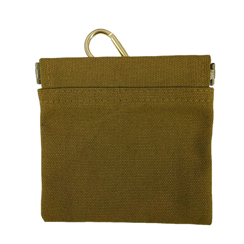 Compact Canvas Dog Treat Pouch with Zipper
