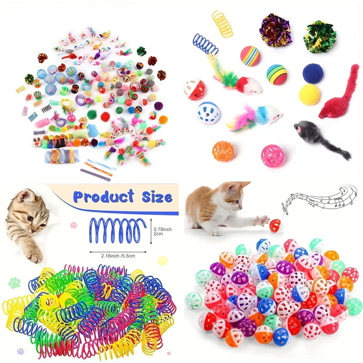 Cat Toy Variety Pack, 14, 28 or 56 Pieces