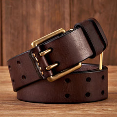 Cowhide Ranchman Belt